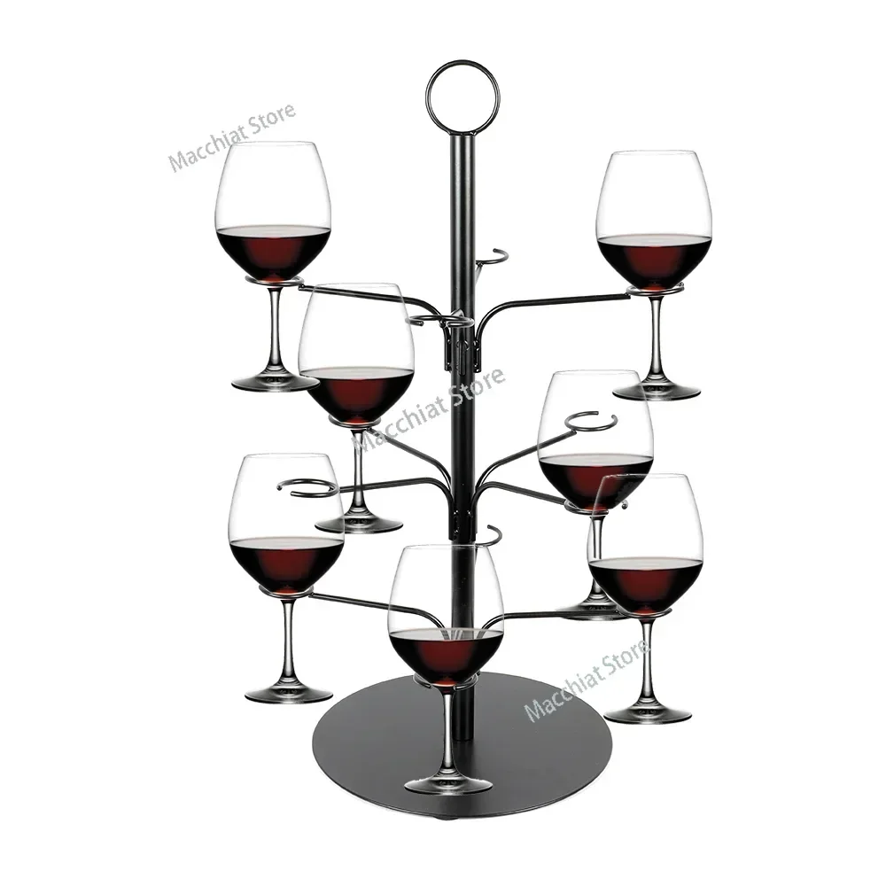 INTELLIGENT 3 Tier Wine Glass Holder Freestanding Tabletop Storage Rack Cocktail  Tree Display Stand