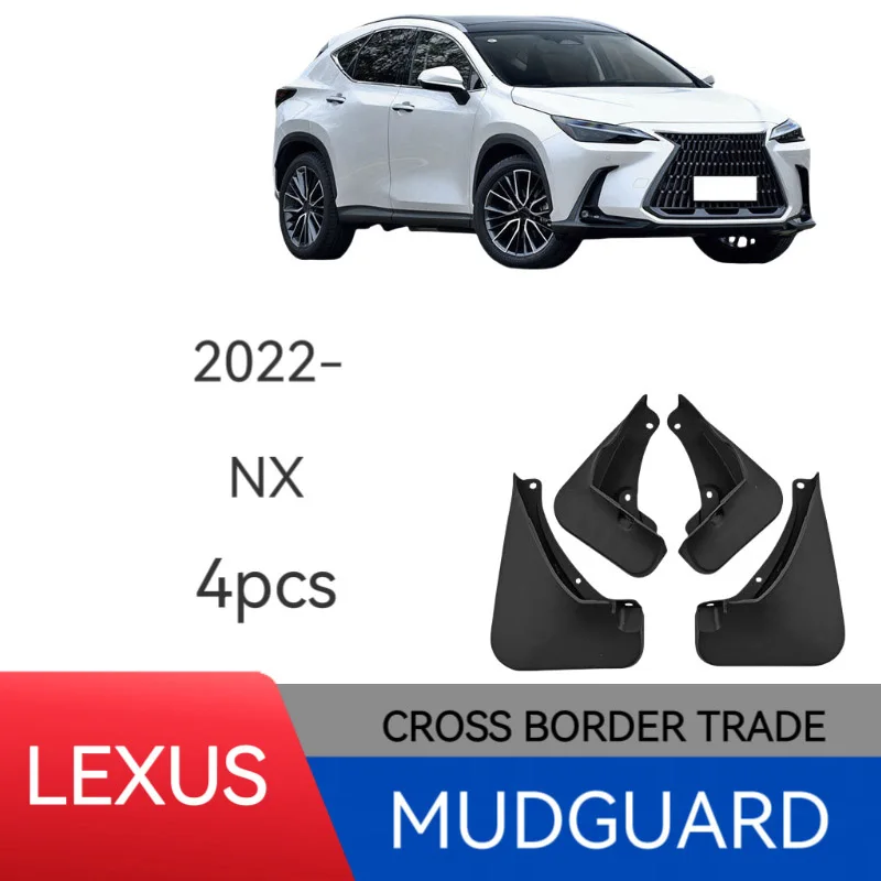 

4PCS For 2022 Lexus NX Mudguard Front and Rear Automotive Parts Splash Proof Cars Mudguard Mud Flaps Wheel Guards Accessories