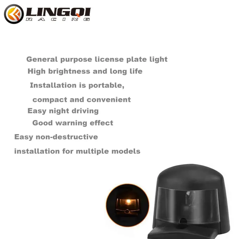 LING QI Pit Dirt Bike License Plate Light PP PC Plastic Motorcycle LED Lights For Most Motocross Accessories Parts view 5