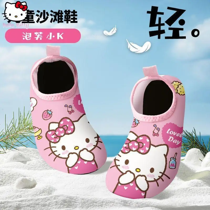 

Hello Kitty Cinnamoroll Kawaii Children's Beach Shoes Anime Cartoon New Sanrio Yoga Shoes Breathable Swimming Shoes Quick Dry