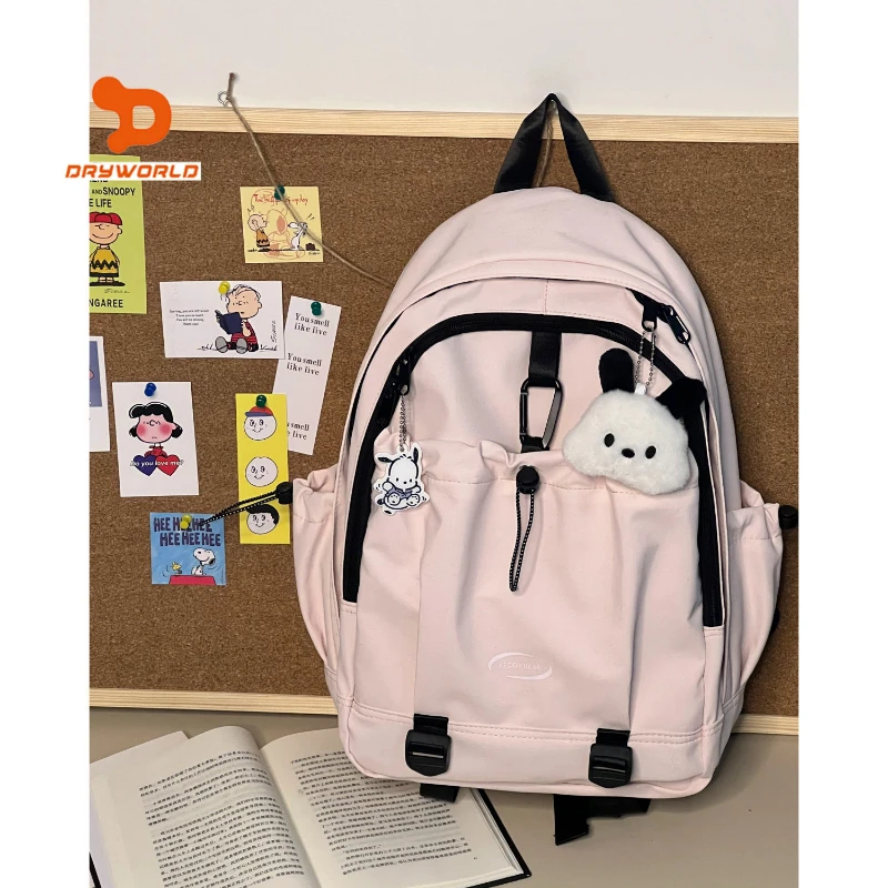 Koreanische süße Rucksack für Frauen einfarbige Nylon leichte Schüler Schule Rucksack lässig Mode Reise Rucksack Mochila