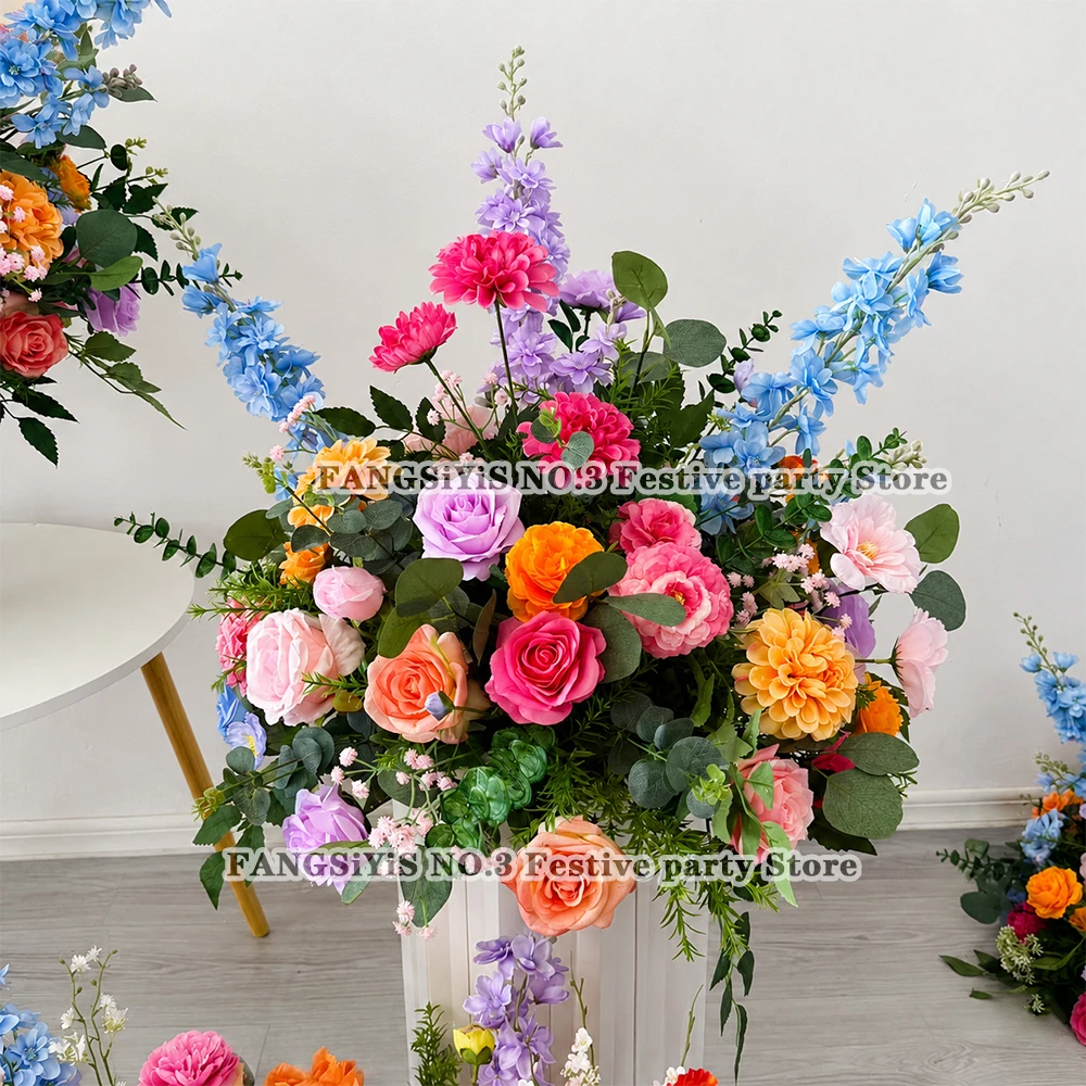 

60CM Large Size Artificial Flowers Wedding Decor Floor Row Road Lead Table Centerpiece Flower Ball Luxury Floral Arrangement
