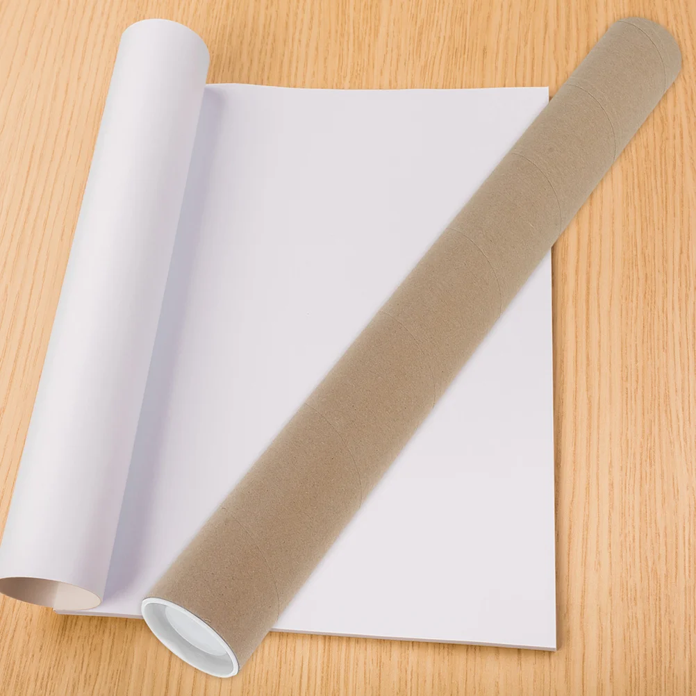 4 قطعة أنابيب بريد ورق الكرافت المستديرة أنابيب شحن شديدة التحمل للملصقات الفنية مخططات حامل المستندات الطويلة قوي