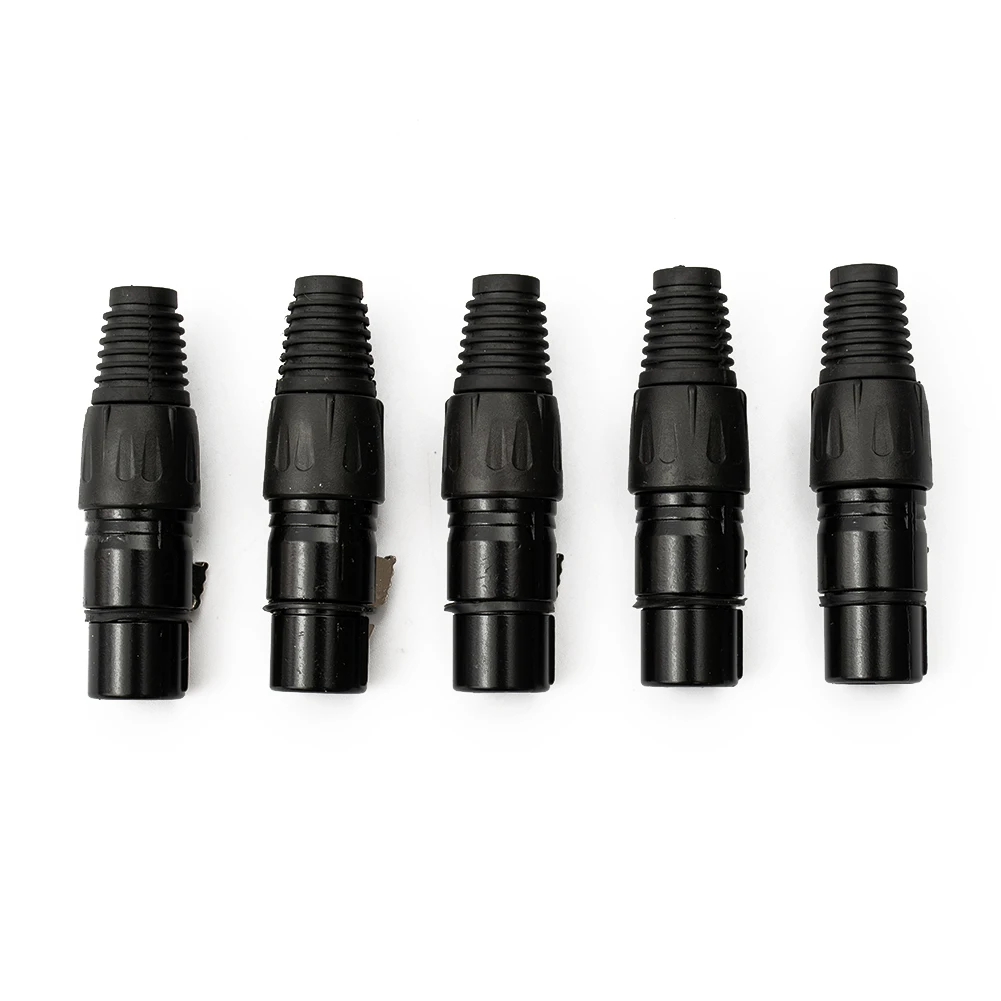 Snake Plug 3 Pin Female Connector Microphone Cable Upgrade Connect 1.5*6.7cm 10pcs Arc Shape High Conductivity