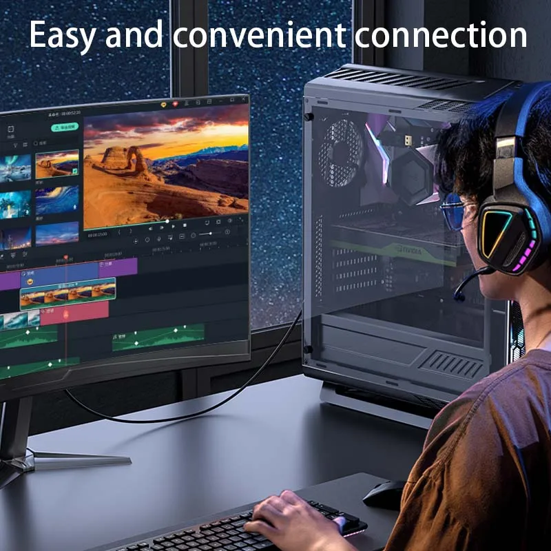 HKN DP naar VGA Adapter Kabel Man op Man Converter HD 1080P Display Port DP VGA Kabel Voor TV Box PC Laptop Monitor Projector