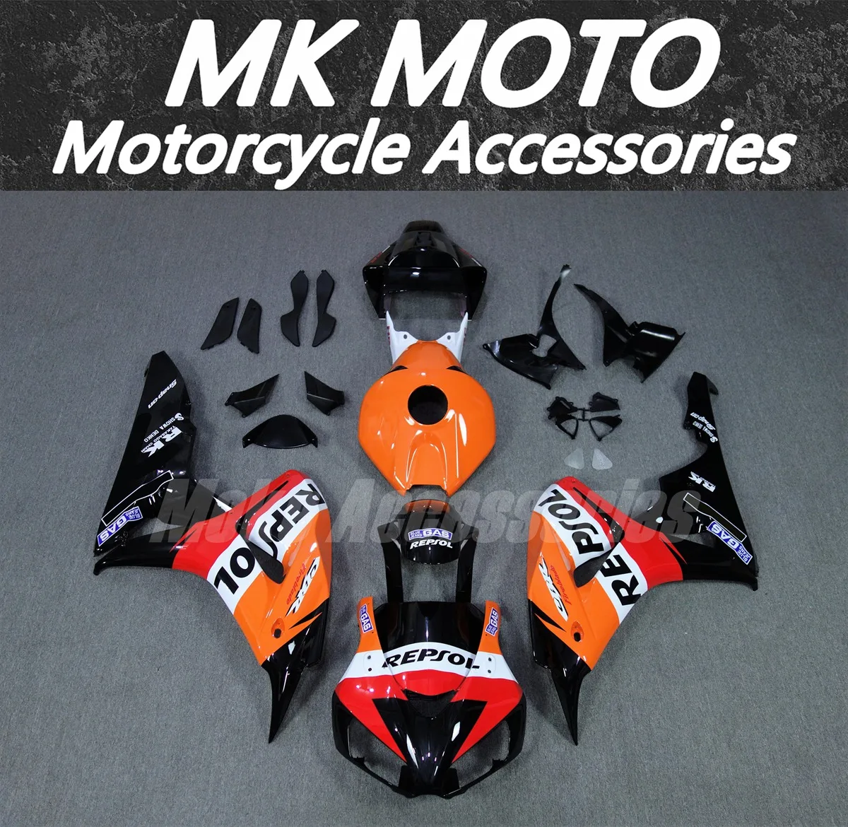 

Moke moto Motorcycle Fairings Kit Fit For Cbr1000rr 2006-2007 Bodywork Set High Quality ABS Injection New Black Orange