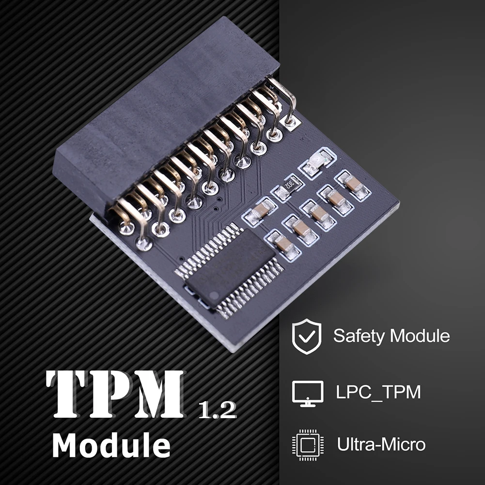 TPM1.2 Encryption Processor Replacement LPC 20 Pin Cryptography Module Parts Remote Encryption Module for MSI/Gigabyte