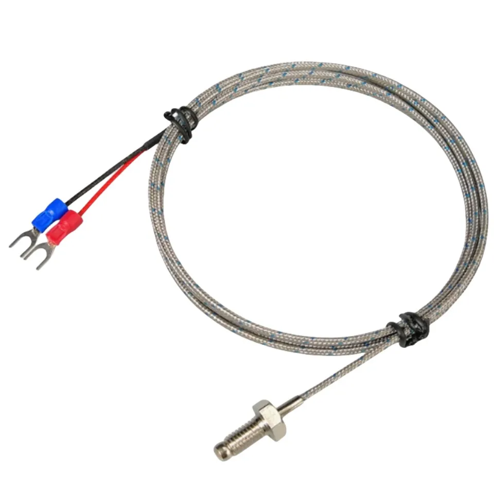 Thermocouple Thread M6 Screw Type K 1/2/3/4/5m Probe Sensor Temperature Sensor 0-400°C Temperature Controller