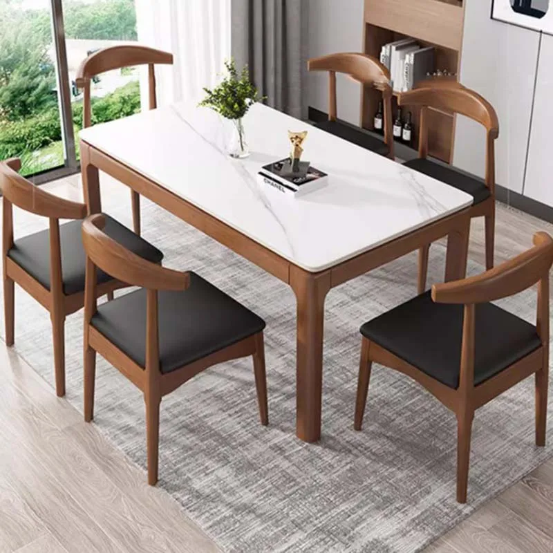 Waterproof Oilproof Dining Table Unique European Wood Restaurant Tables Conference Modern White Mesas De Comedor Home Furniture