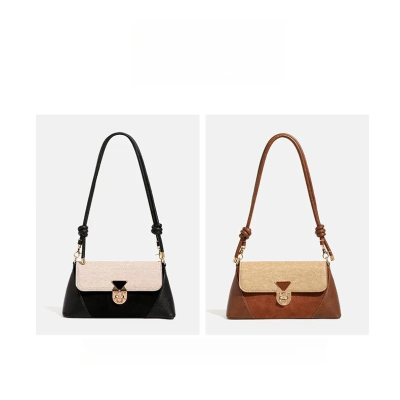 

New retro underarm baguette bag for women with high-end and niche design, crossbody bag