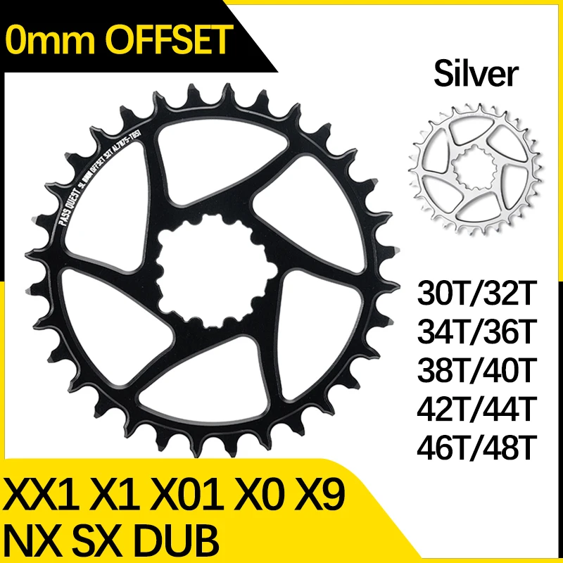 0mm Offset Chainring Narrow Wide for XX1 X1 X01 X0 X9 NX SX DUB Direct Mount Crank 30T 32T 34T 36T 38T 40T 42T 44T 46T 48T