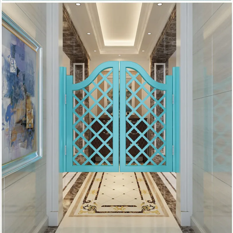 Solid wood denim door waist half waist indoor fence Mediterranean bar waist partition bar small