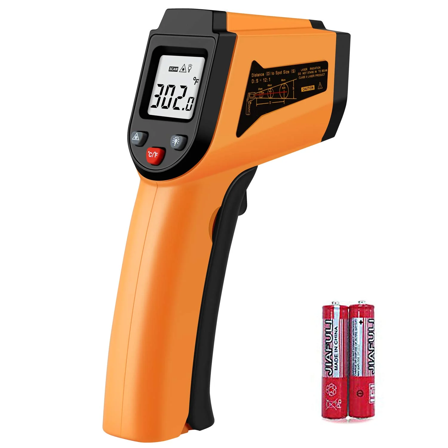 Infrared Thermometer Non-Contact Digital Temperature Gun，-50°C to 400°C(-58° to 752°) IR Thermometer for Industrial,Kitche