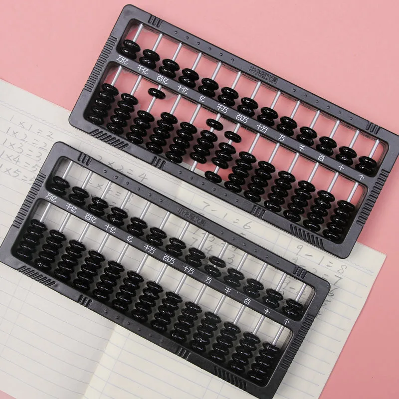 子供のためのabacus算術計算ツール、中国のabacus、子供のための教育玩具、学習数学、7ビーズ、13行