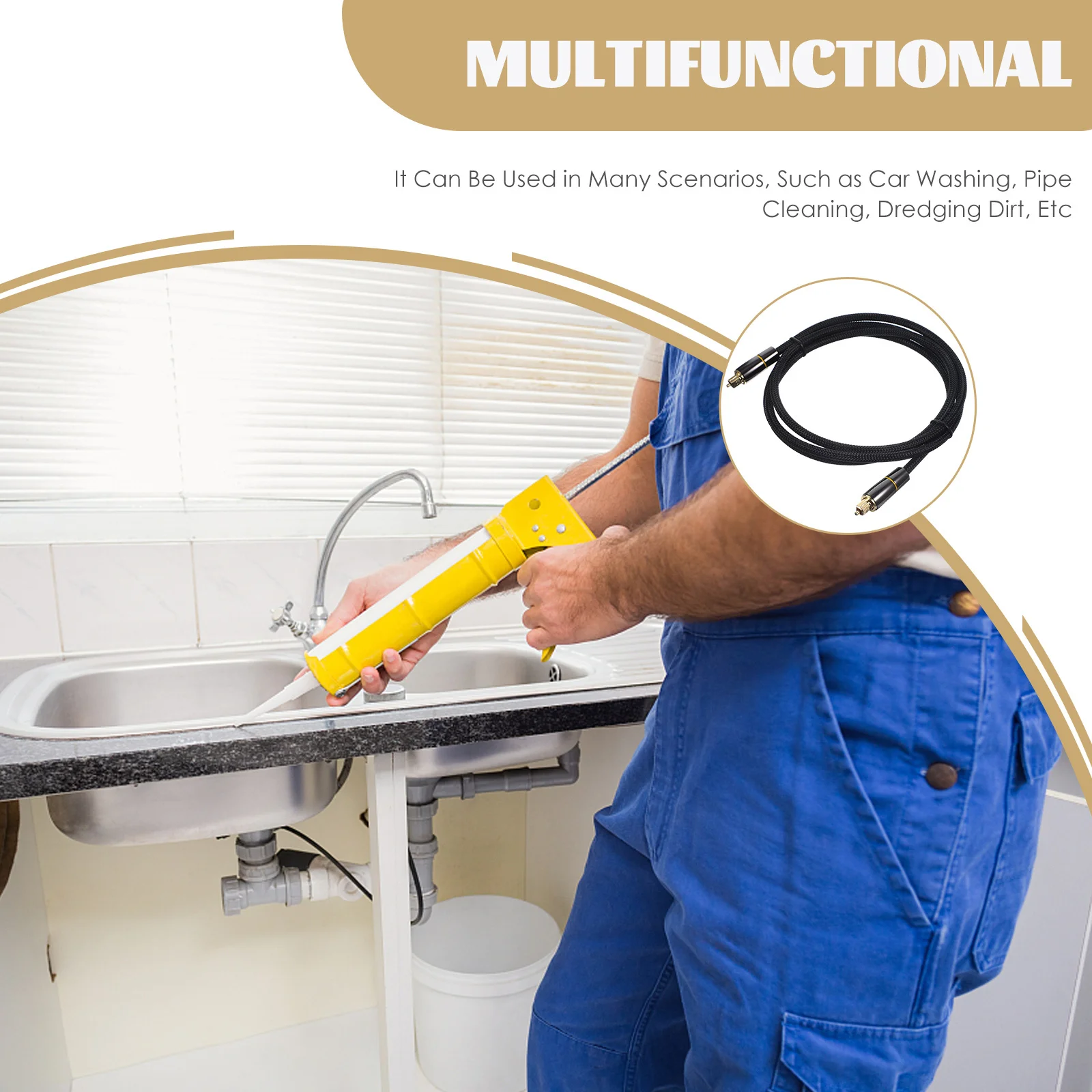 الفولاذ المقاوم للصدأ فوهة الضغط العالي المدمجة سهلة التركيب أجزاء آلة التنظيف فوهة المجاري فتح غسالة نفاثة