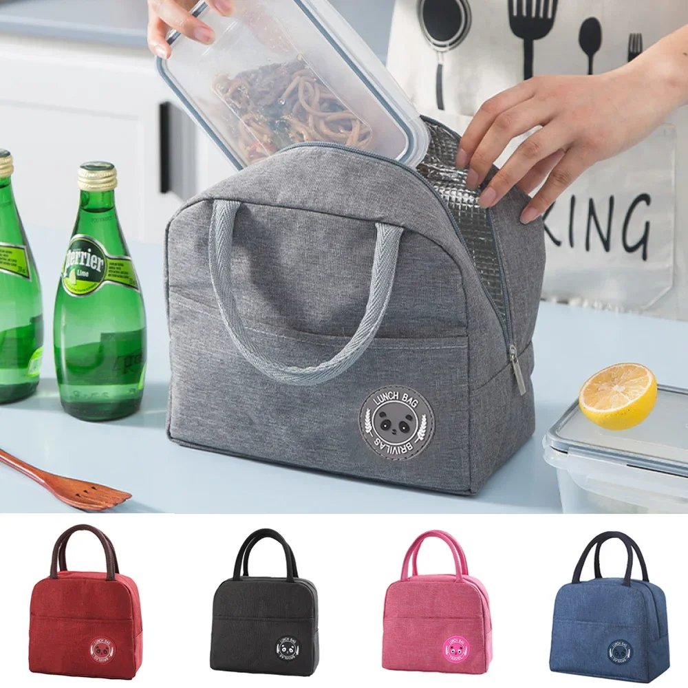 2023 Women Insulated Thermal Lunch Bags Work Child Portable Eco Handbag Ice Cooler Box Pack Organizer Food Lunchbox Picnic Tote