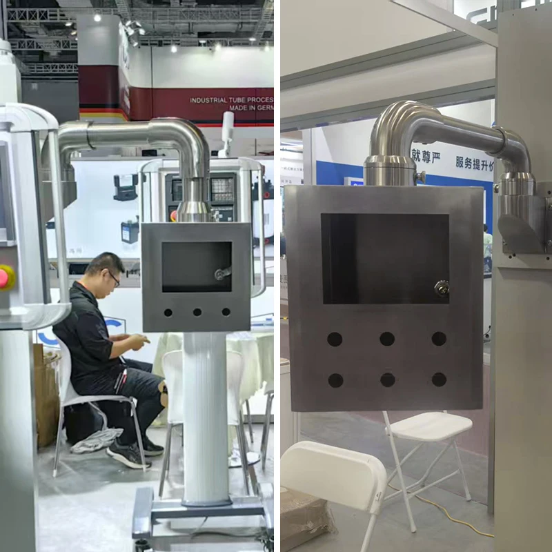 صندوق التحكم في لوحة نظام ذراع HMI من الفولاذ المقاوم للصدأ الصناعي، غلاف دعم ناتئ للتصنيع6800