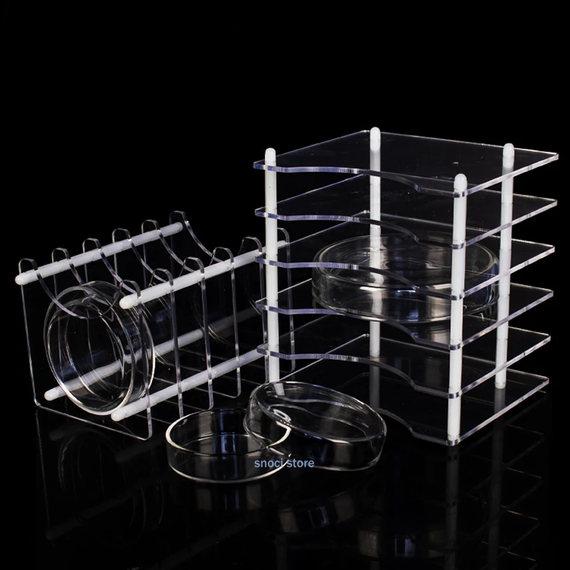 35mm/60mm/75mm/90mm/100mm/120mm/150mm/180mm/200mm Petri dish rack 3/5 Layer Laboratory School Equipment Supplies,1Piece