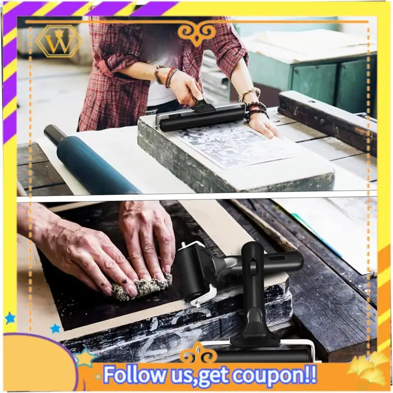 

Latest-3Pcs Drum Baler Reusable Brayers Art Printing Roller Brayers For Gel Printing Gel Printing Roller Reusable Rubber