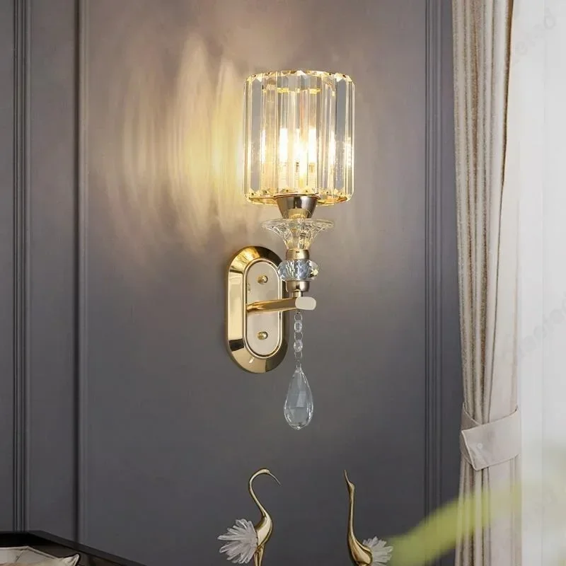 Creative LED Wall Lights Crystal Lampshades Bathroom Bedrooms Living Rooms Indoor Lighting Fixtures Wall Lights Home Decor