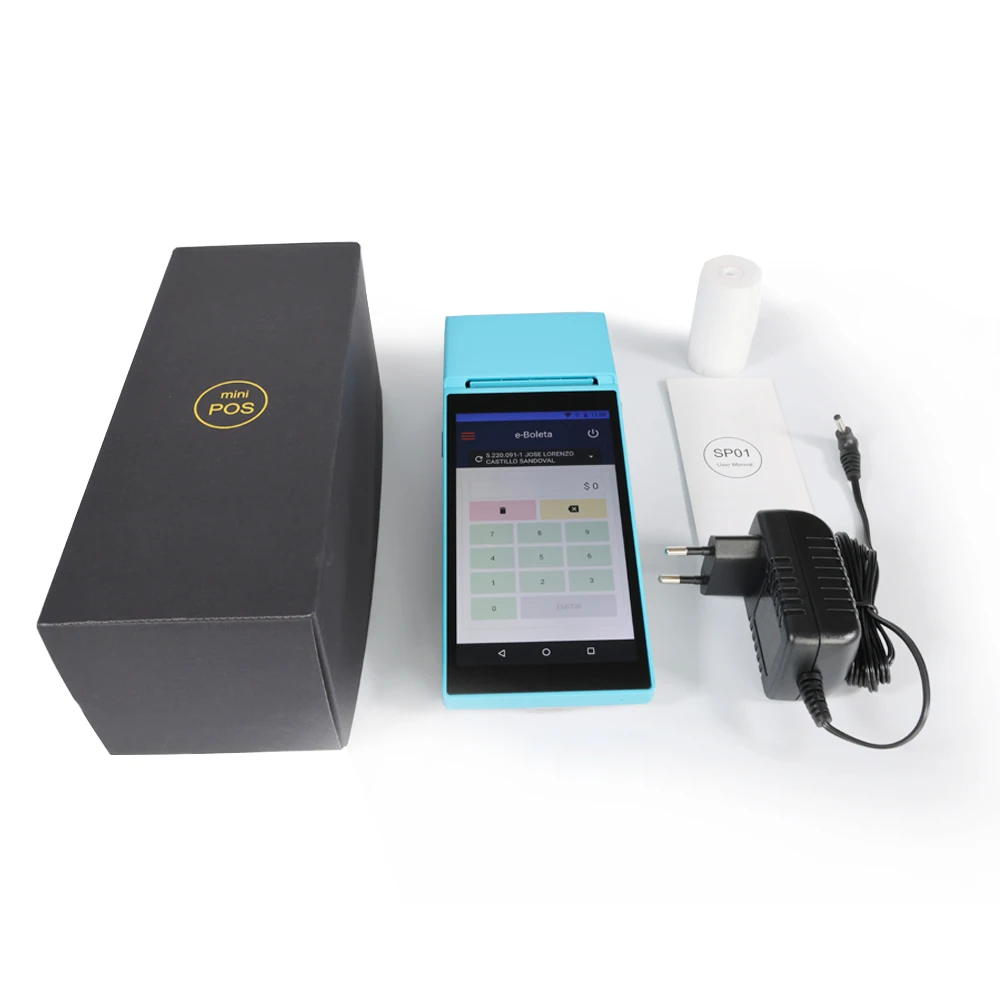 

5,5-дюймовые портативные мобильные POS-системы Android 4G с термопринтером