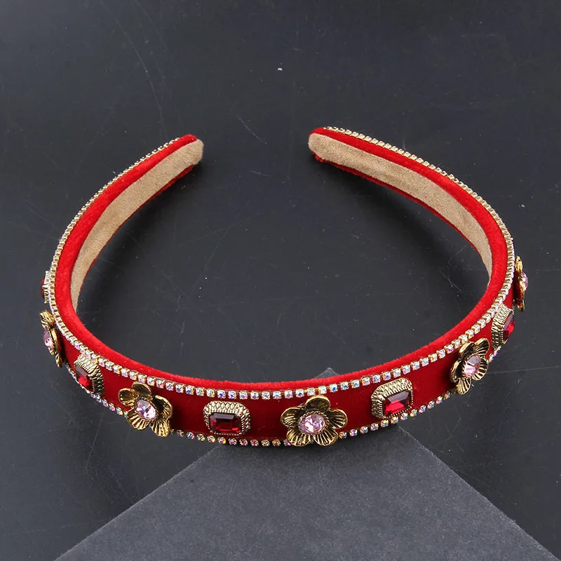 الفاخرة الباروك سبيكة حجر الراين يترك Headbands موضة حجر الراين Hairband رباط شعر فتاة أغطية الرأس 209