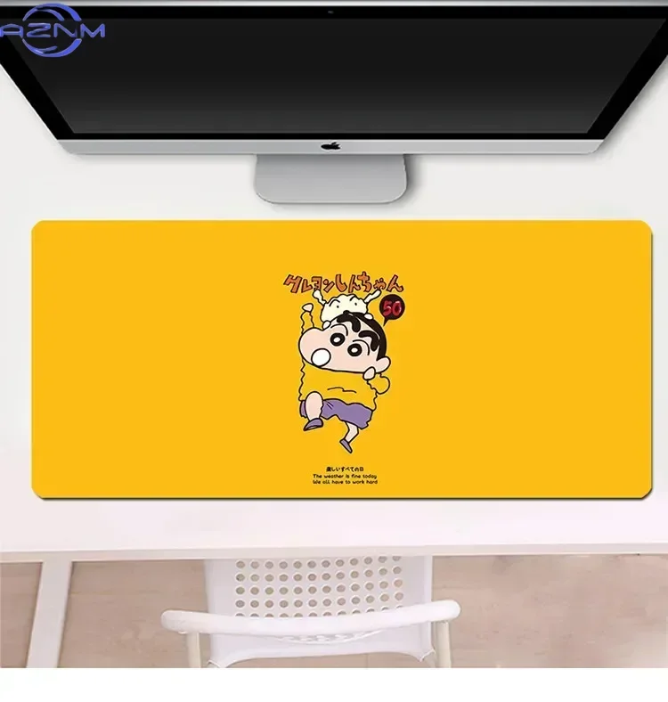 Creative  Anime Crayon Shin-chan​​ Cute Cartoon Large Mouse Pad Non-slip Lock Boy Oversized Office Mouse Pad Student Table Mat