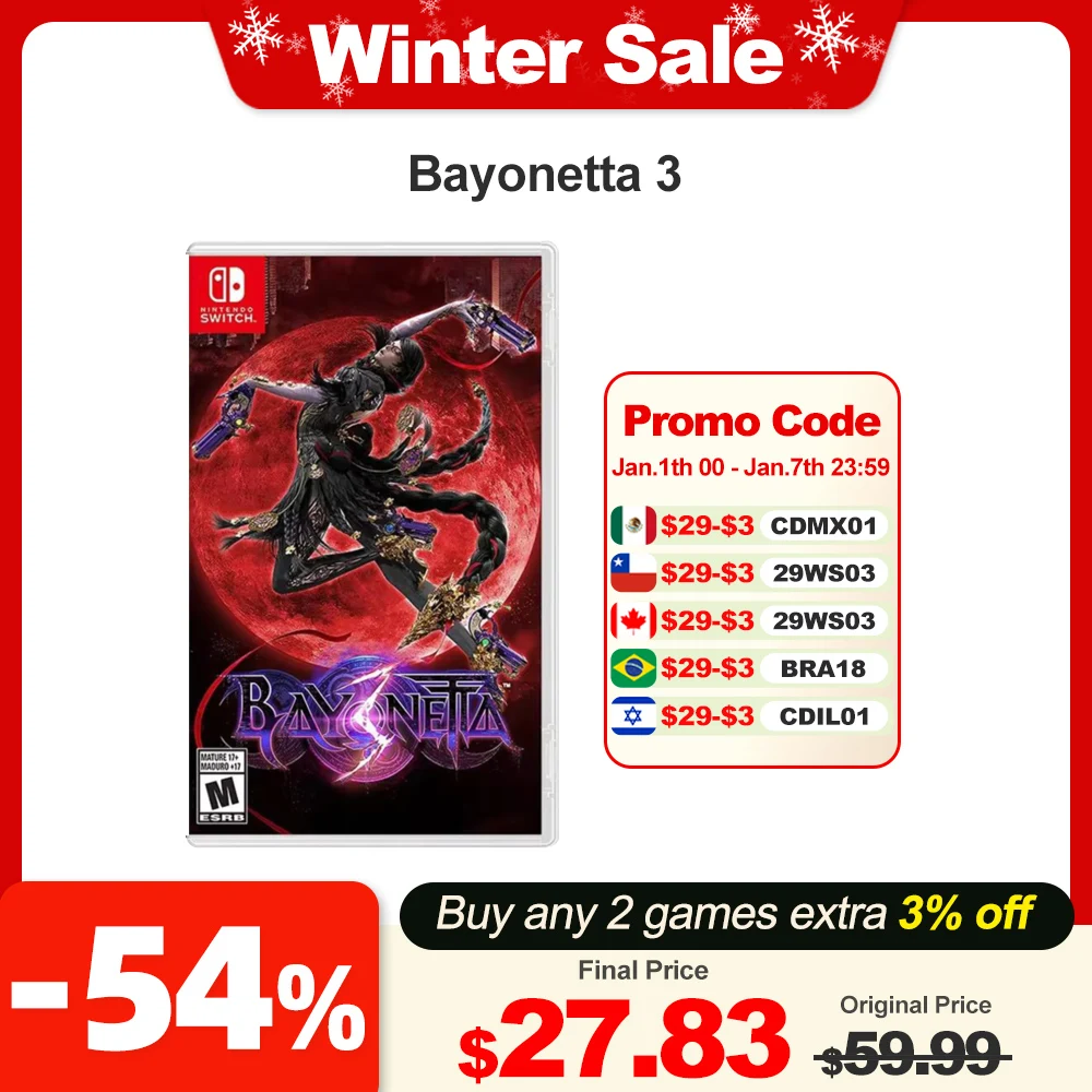 Bayonetta 3 Nintendo Switch Game Deals 100% Official Original Physical Game Card Action Genre for Switch OLED Lite Game Console