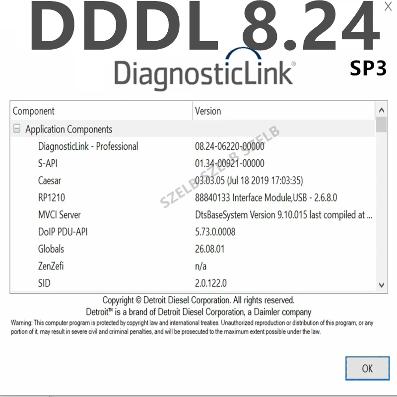 DDDL 8.24 [07.2026] Dépannage et lecture/modification des paramètres de diagnostic Detrolt Diesel Link Level10, calibrage Freightliner