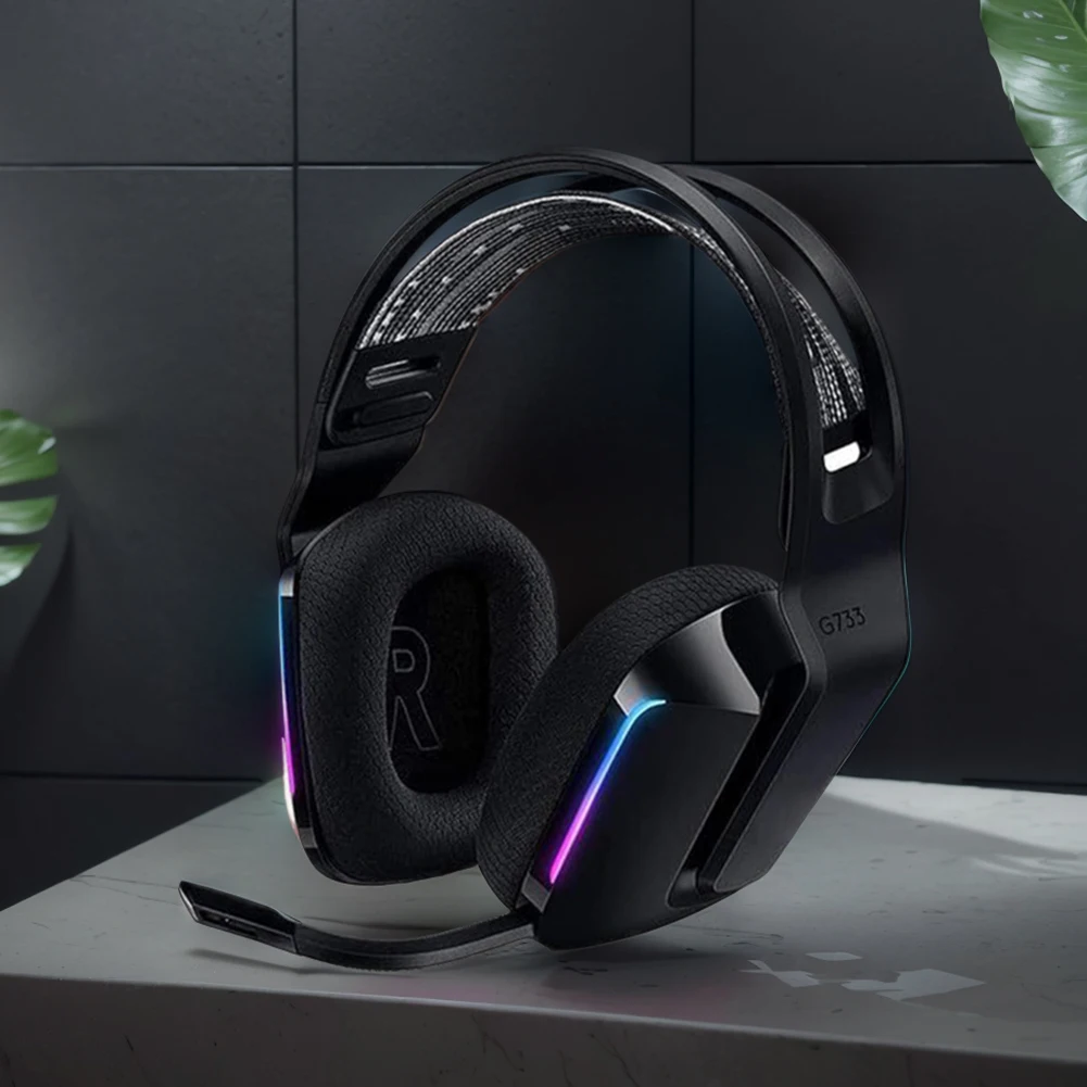 Wireless Gaming Headset Mic Aux 3.5mm Wireless Headphone Replacement Microphone Headset Mic for Logitech G733 Gaming Headphones