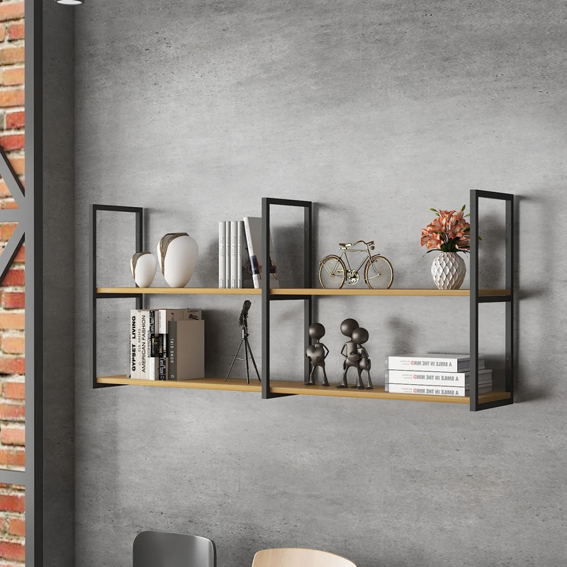 Rak Dinding Rak Buku Rak Display Dinding Besi Tempa Rak Multi Lapis Gaya Industri Sederhana Rak Bar Rak Anggur Penyimpanan Cabi