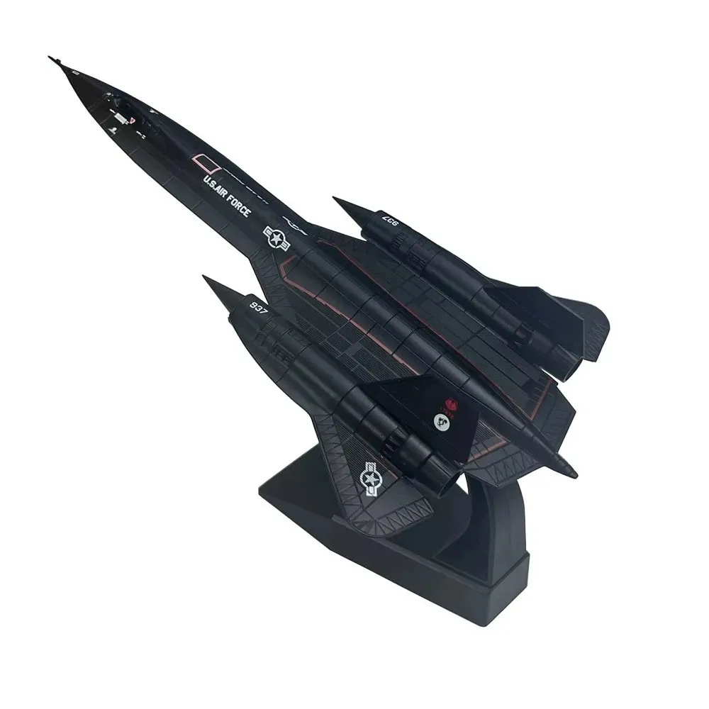 1:144 Scale US Military SR71 Blackbird Supersonic Plane Model Alloy Fighter Jet Aircraft Diecast Static Decoration Souvenir Gift