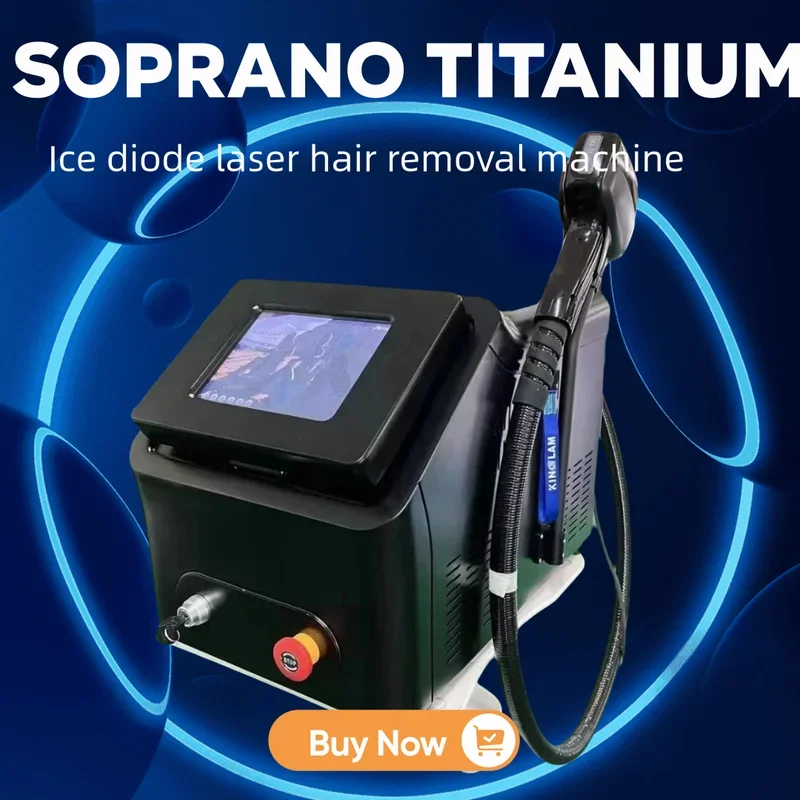 

Soprano Platinum Diode Ice Laser Hair Removal Machine Titanium Body Face Permanent Painless 808nm 755nm 1064nm Device Skin Care