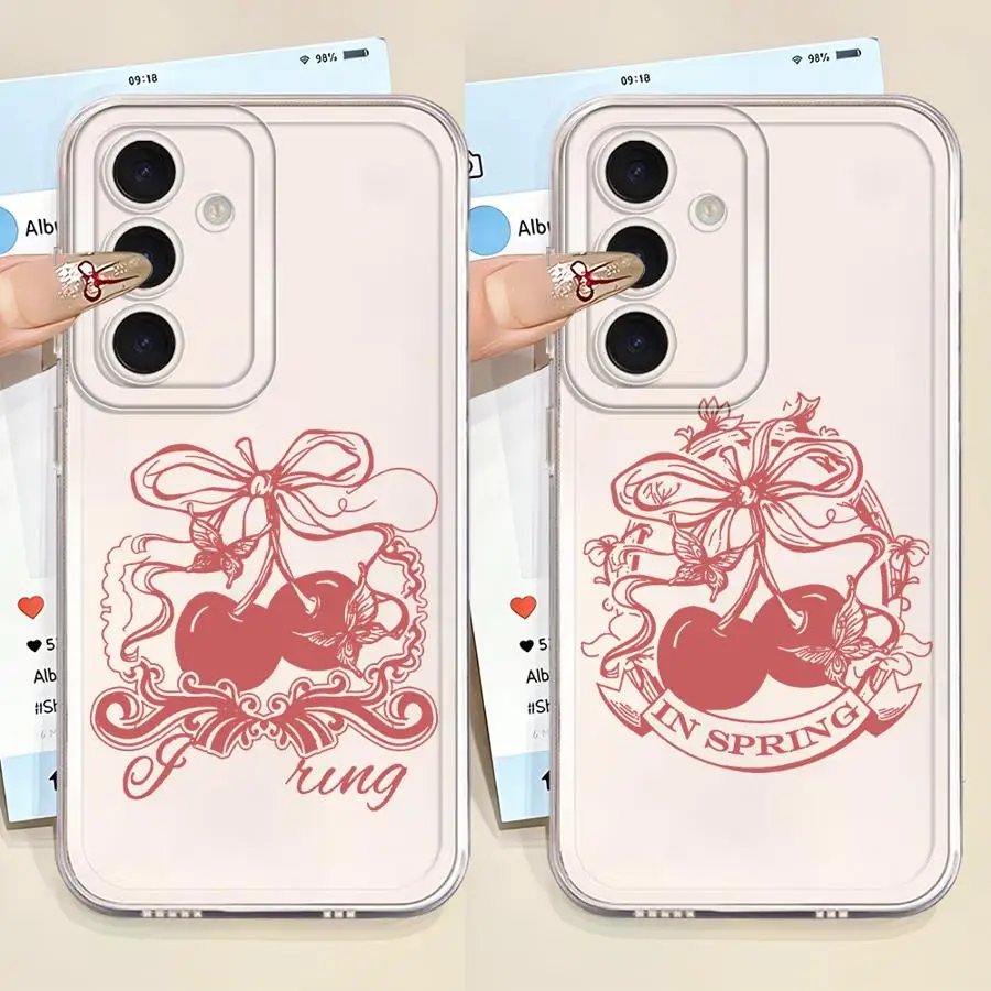 Phone Cover Case for Samsung Galaxy A34 A35 A36 A13 A54 A15 A26 A24 A55 A23 A52 A31 A33 A52 A14 A16 A56 A50 A25 A51 Red Heart