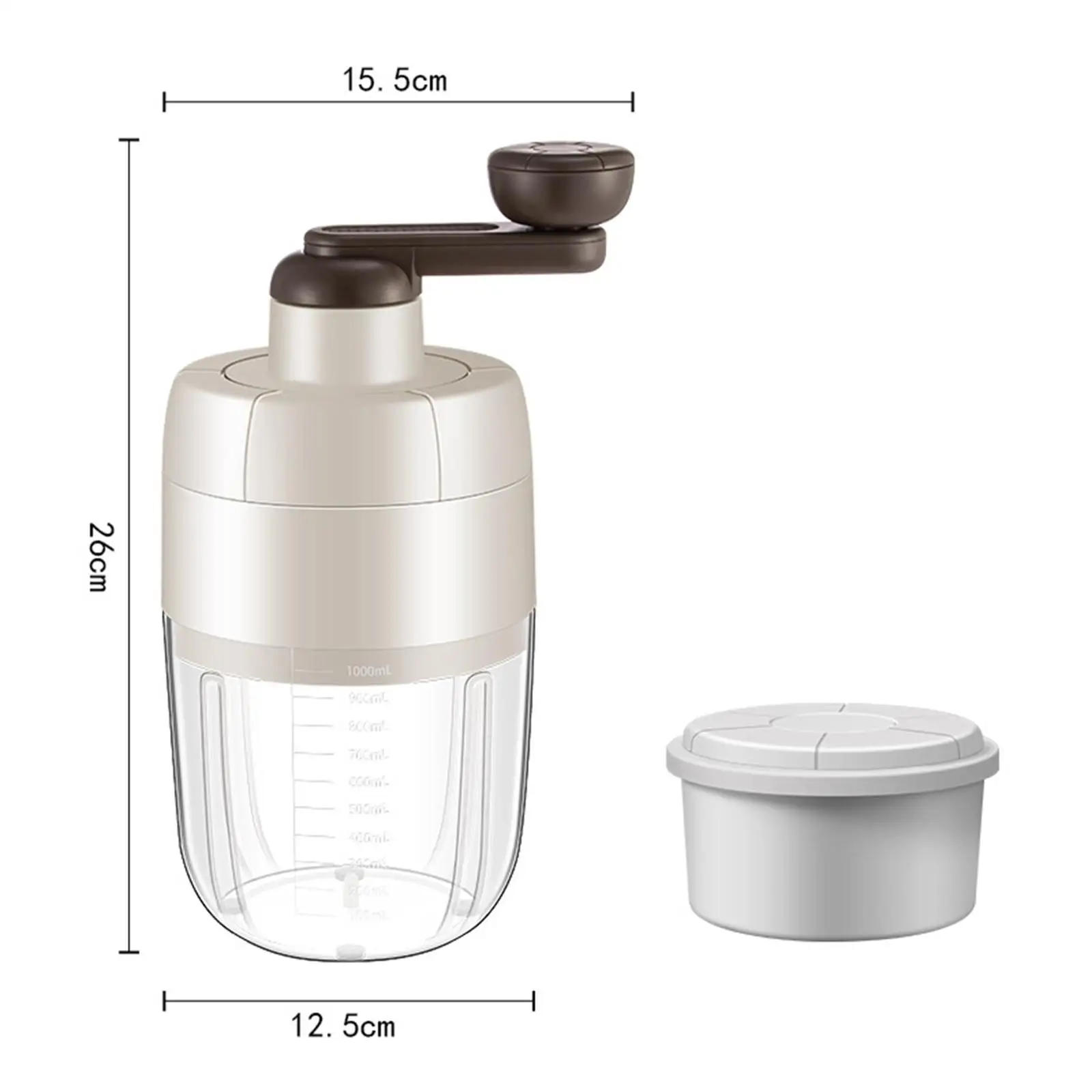 Mini Hand Crank Ice Crusher Ice Shaved Machine Lightweight DIY for Home