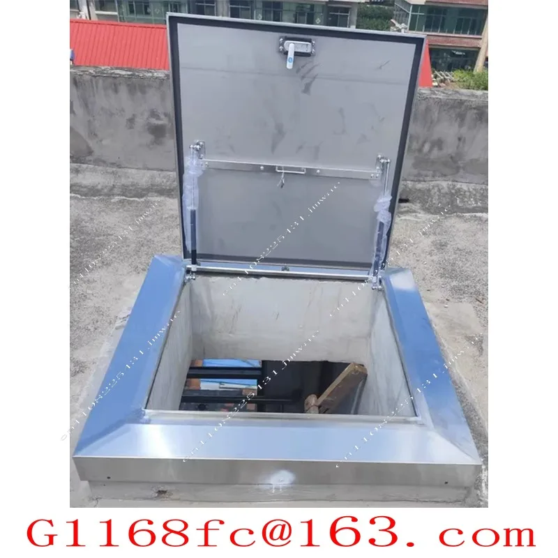 Stainless Steel Villa Roof Attic Top Patio Manhole Access Port Rain and Snow Cover Cellar Door Panel