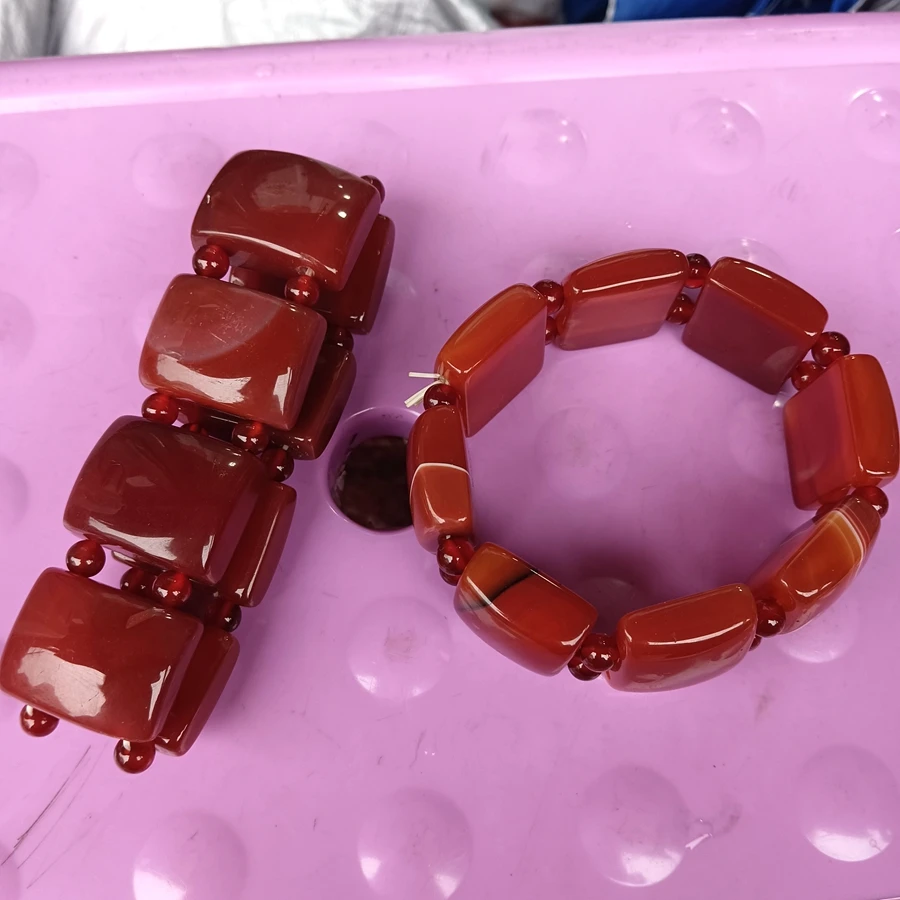 1 Admirable Carnelian Bangle Sardonyx Handstring Polishing nature Agate Bracelets Decorations