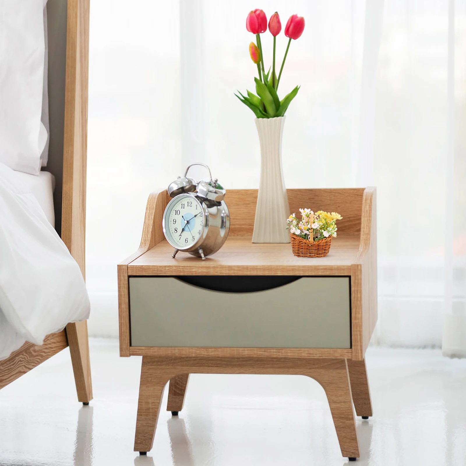 

2pcs Mini Woven Baskets Rustic Style Decorative Storage Containers For Home Wedding Party Garden Small Flower Baskets With