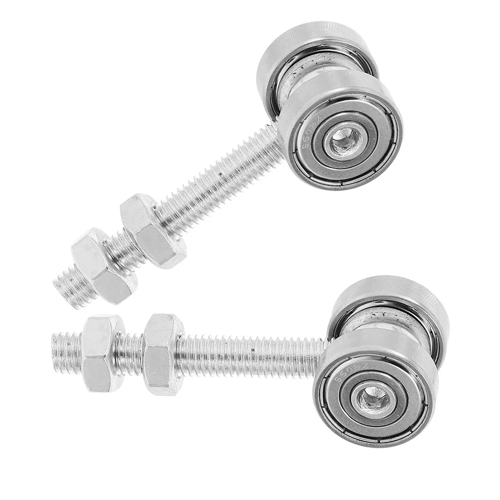 2 個スライドドアプーリーホイールデュアルベアリング外径 24 ミリメートルヘビーデューティローラーワードローブクローゼットガレージドアトロリー用