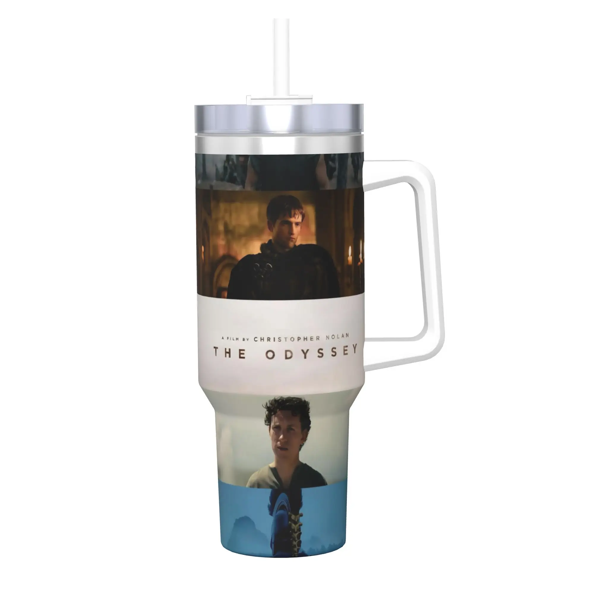 The Odyssey Movie Tumbler With Straw  Stainless Steel Tumblers Mug Double Wall Vacuum Insulated for Cold Or Hot 40oz