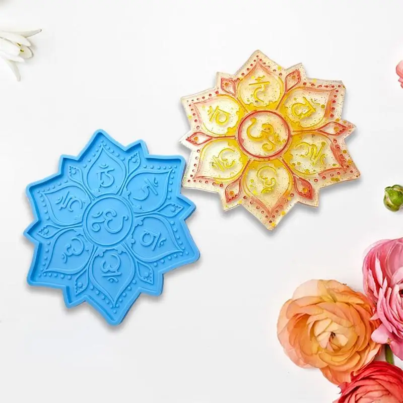 

31KA Symbol Epoxy Resin Mold Cup Mat Pad Silicone Mould DIY Crafts Placemat Home Decoration Casting Tools