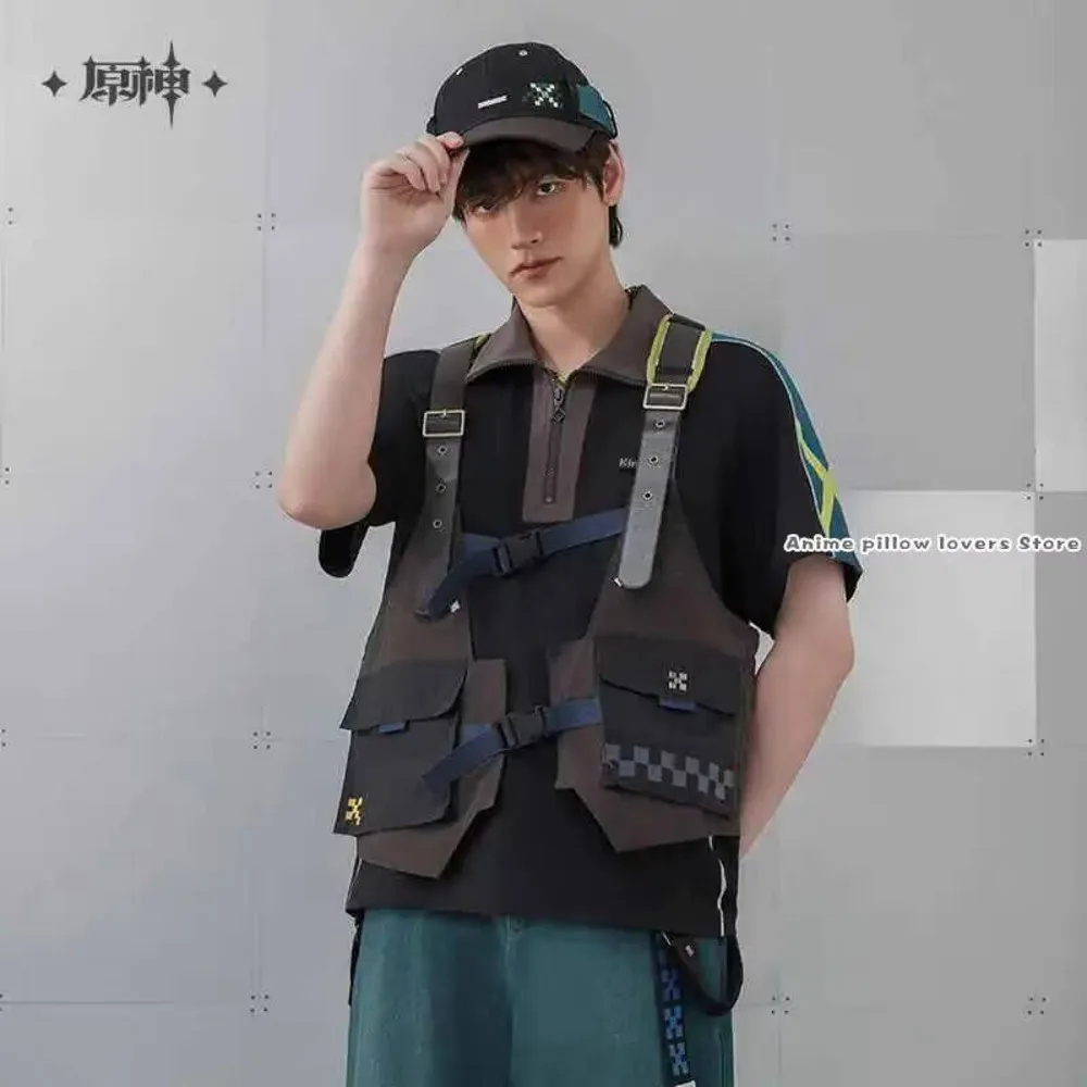 

Official Mihoyo Original Genshin Impact Kinich Waistcoat Theme Impression Serie Outdoor Workwear Vest Cosplay Gifts