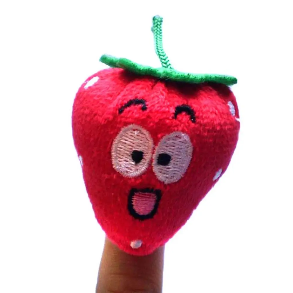 10 pçs dos desenhos animados frutas/vegetais fantoches de dedo brinquedos diferentes mini conjunto de fantoches de dedo bonito ensino rpg fantoches crianças