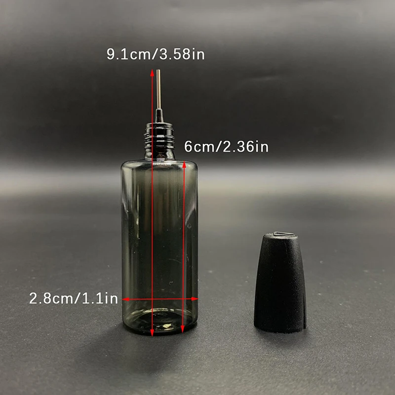 1Pcs 30ML PET Clear Vial With Long Thin Needle Tip Dropper Bottle For Vape Smoking Oil Accessories Liquid Jar