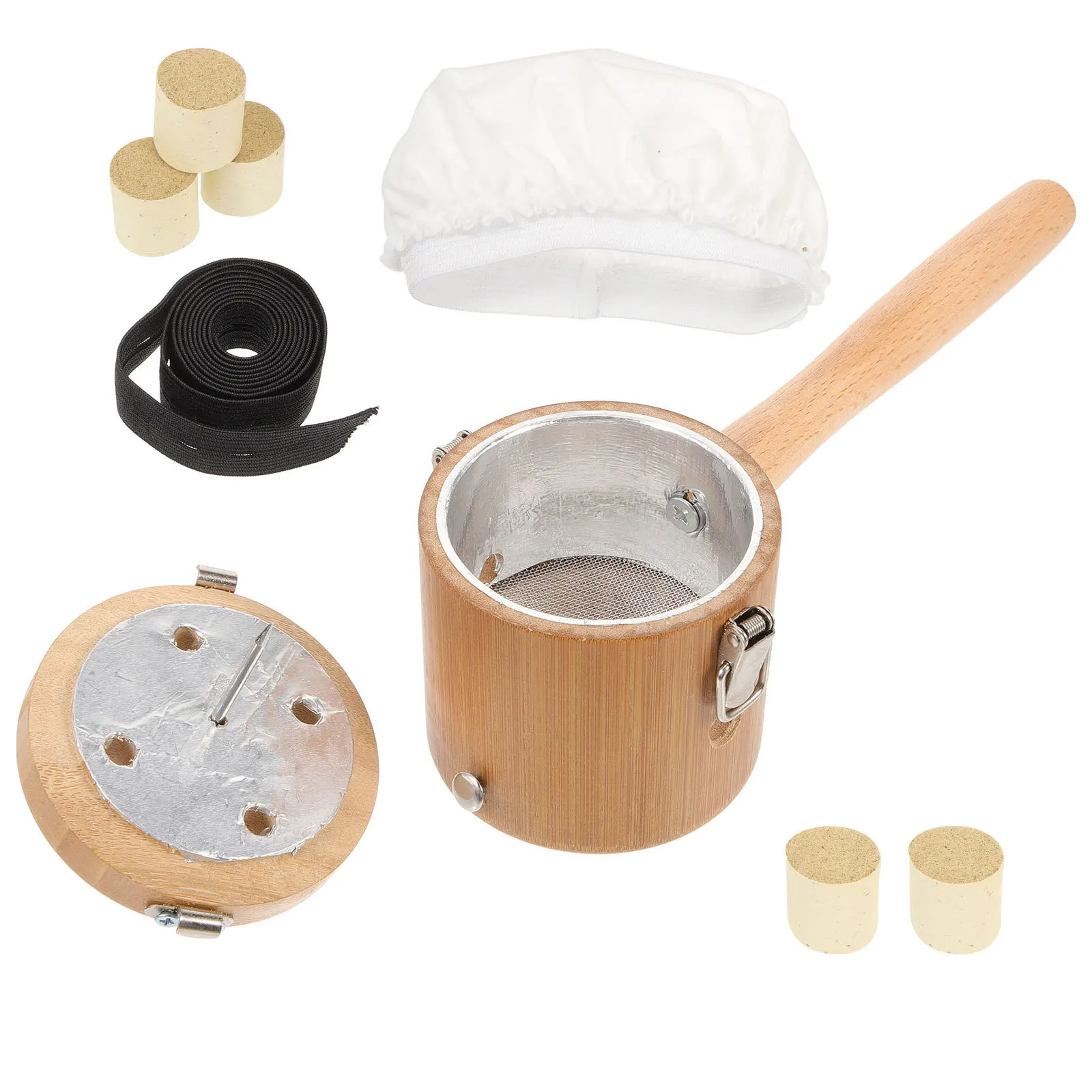 1 مجموعة باليد الكى صندوق خشب متين Moxa عصا حرق الحال بالنسبة العلاج بالوخز بالإبر دائم شبكة من الاستانلس استيل Moxa #4