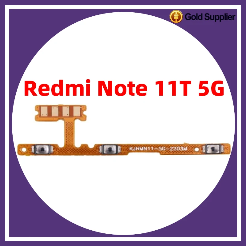 For Xiaomi redmi note 11T 5G Power ON OFF Volume Camera Key Button Switch Flex Cable Replacement