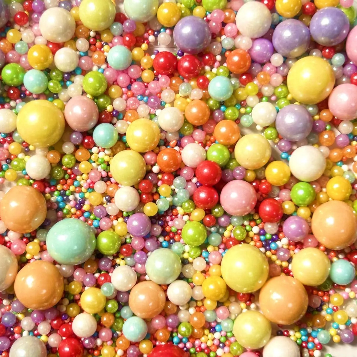 130 g/4,58 Unzen Perlenstreusel, Mischungsgröße, Eiscreme-Kuchenaufsätze und Keksdekoration, Hochzeitsfeier, Weihnachtszubehör – Detail 19