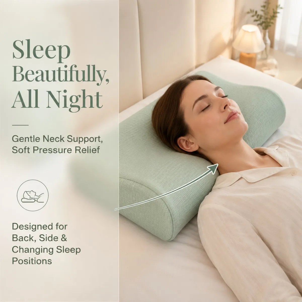 【 Selected 】 Bio based Knitted Cotton Wave Pillow Slow Rebound Memory Cotton Pillow Core Explosion proof Neck Protection Pillow