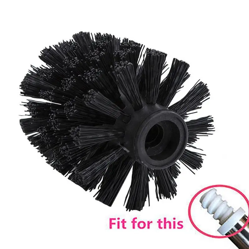 Universal Toilet Brush Head Holder, branco preto, limpar ferramentas sobressalentes, acessório durável, substituição em casa