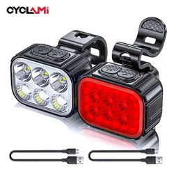 CYCLAMI 550LM Bike Light Front Lamp USB Rechargeable T6 LED 1100mAh Bicycle Light Waterproof Headlight Bike Accessories